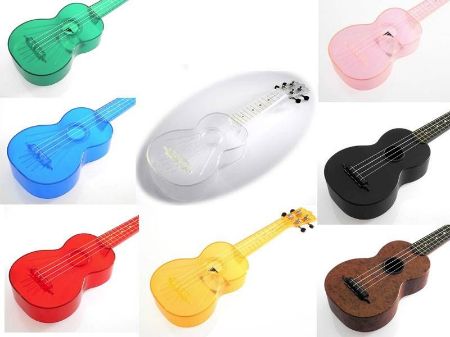Slika Koki'o sopran ukulele plastic Transparent Blue