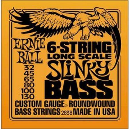 Slika ERNIE BALL strune za bas kitaro SET 2838 BASS 032-130/6 strun