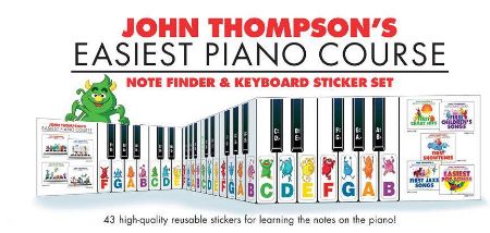 THOMPSON'S:EASIEST PIANO COURSE NOTE FINDER &KEYBOARD STICKER SET(nalepke za tip