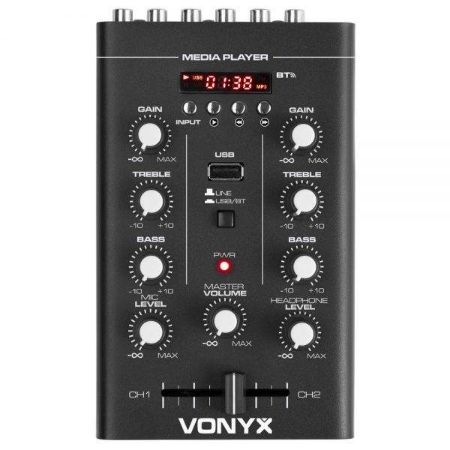 VONYX STM500BT 2-Channel Mixer USB/MP3/BT