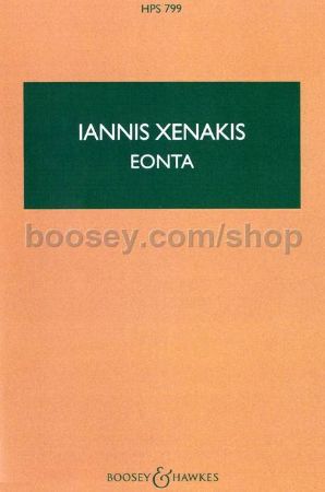 XENAKIS:EONTA STUDY SCORE
