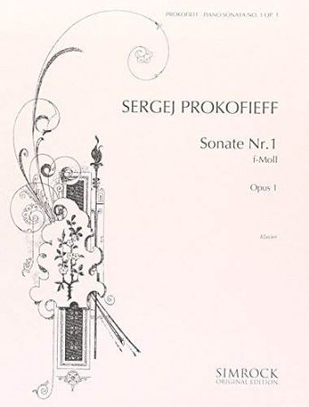 PROKOFIEFF:SONATE NO.1 F-MOLL OP.1 PIANO SOLO