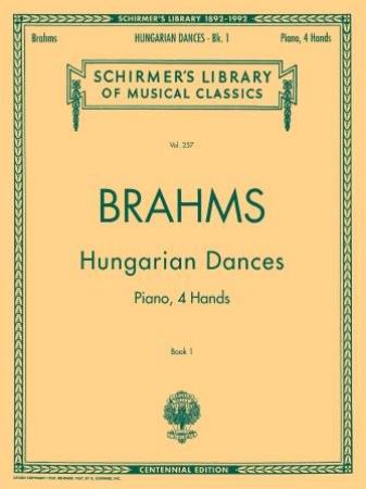 BRAHMS:HUNGARIAN DANCES PIANO 4 HANDS BOOK 1