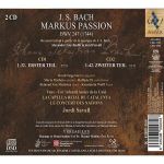 BACH J.S.:MARKUS PASSION BWV 247(1744)/SAVALL  2CD