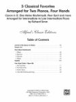 5 CLASSICAL FAVORITES FOR TWO PIANO 4 HANDS