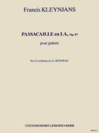 KLEYNJANS:PASSADAILLE OP.87