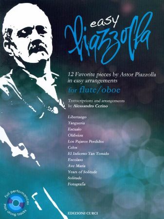 PIAZZOLLA:EASY 12 FAVORITE PIECES FOR FLUTE/OBOE+CD