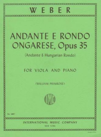 WEBER:ANDANTE E RONDO ONGARESE OP.35 VIOLA