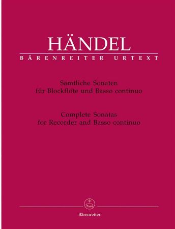 HANDEL:COM.SONATEN BLOCKL.+BASSO CON
