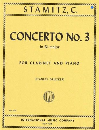 STAMITZ C:CONCERTO NO.3 CLARINET AND PIANO Bb MAJOR