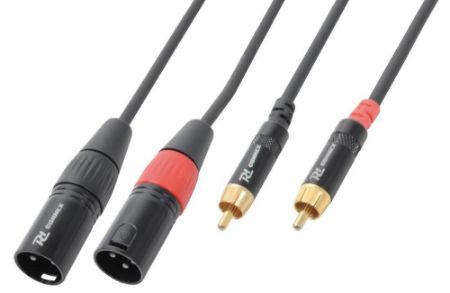Pd CONNEX KABELJ CX66-1 Cable 2x XLR male/2x RCA 1.5m Black