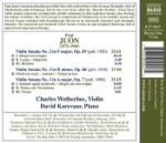 JUON:VIOLIN SONATAS 1-3/WETHERBEE
