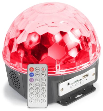 MAX Magic Jelly DJ Ball 6x 1W LEDs SD/USB/MP3