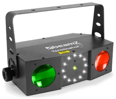 BEAMZ Terminator IV LED Double Moon with laser and strobe