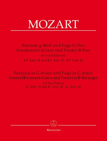 MOZART:FANTASIE G-MOLL UND FUGE G-DUR
