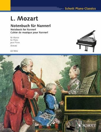 MOZART L.:NOTEBOOK FOR NANNERL FOR PIANO