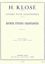KLOSE H.:15 ETUDES CHANTANTES