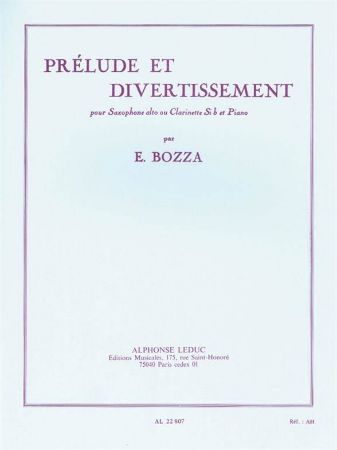 BOZZA E.:PRELUDE ET DIVERTISSEMENT
