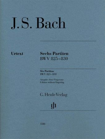 BACH J.S.:SIX PARTITAS BWV 825-830 WITHOUT FINGERING