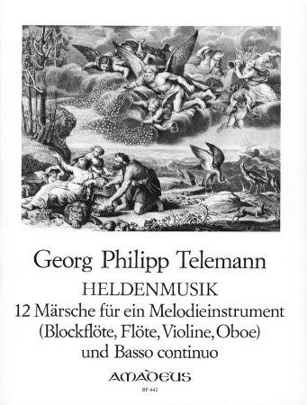 TELEMANN:HELDENMUSIK/12 MARSCHE FUR MELODIEINSTRUMEN