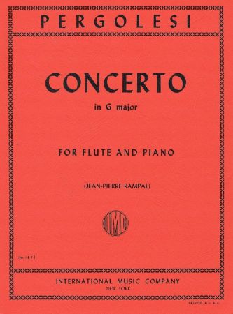 PERGOLESI:CONCERTO G MAJOR FLUTE AND PIANO