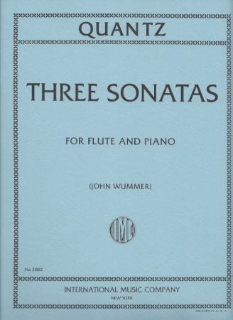 QUANTZ:THREE SONATAS FOR FLUTE AND PIANO