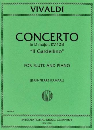 VIVALDI:CONCERTO IN D-MAJOR  RV 428  IL GARDELLINO FLUTE AND PIANO