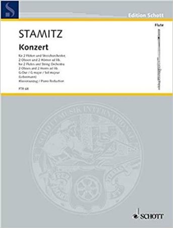 STAMITZ A.:KONZERT 2 OBOES AND STRING ORC. G-DUR PIANO REDUCTION
