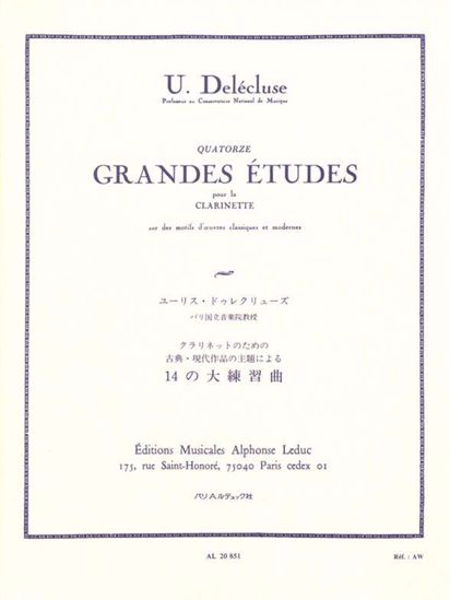 DELECLUSE:QUATORZE (14) GRANDES ETUDES CLARINETTE