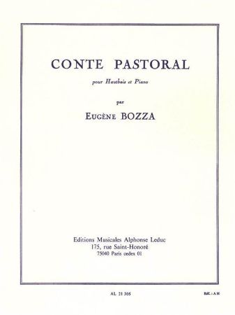 BOZZA E.:CONTE PASTORAL POUR HAUTBOIS ET PIANO