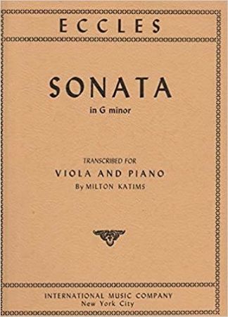 ECCLES-SONATA G MINOR FOR VIOLA