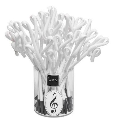 DP KEMIČNI SVINČNIK VIOLINSKI KLJUČ BELA BARVA