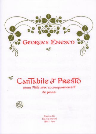 ENESCO:CANTABILE AND PRESO FOR FLUTE AND PIANO