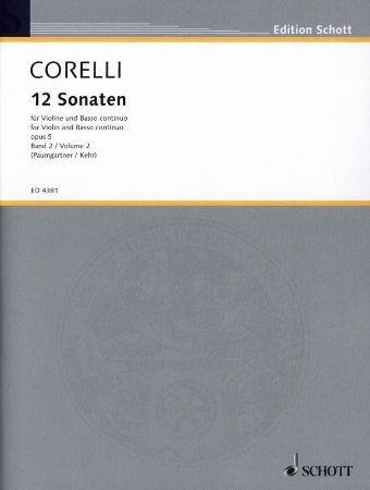 CORELLI:12 SONATAS  OP.5 (7-12 ) VOL.2 VIOLINE AND PIANO