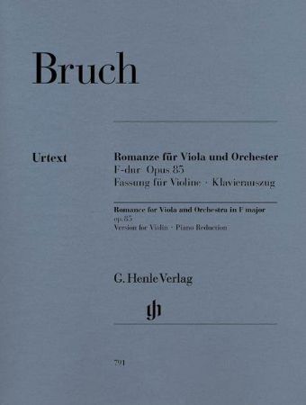 BRUCH:ROMANCE FOR VIOLA OP.85 F-DUR VERSION FOR VIOLIN AND PIANO