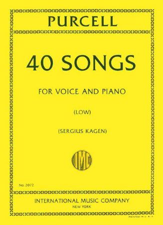 PURCELL H:40 SONGS FOR VOICE AND PIANO LOW
