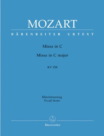MOZART:MISSA IN C KV258 VOCAL SCORE