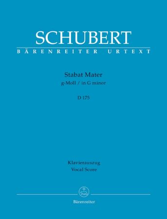 SCHUBERT:STABAT MATER G-MOLL D 175 VOCAL SCORE