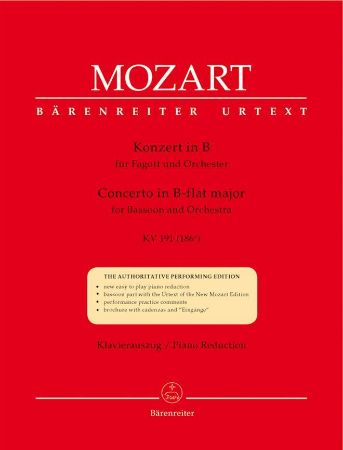 MOZART: KONZERT IN B/CONCERTO FOR BASSOON AND PIANO KV 191 (186A)