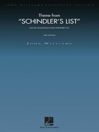 WILLIAMS:THEME FROM SCHINDLER'S LIST CELLO AND PIANO