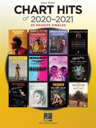 CHART HITS OF 2020 - 2021 EASY PIANO