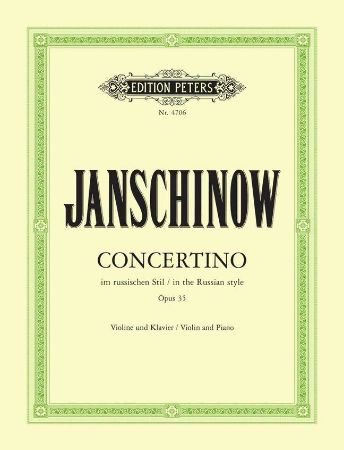 JANSCHINOW:CONCERTINO OP.35 VIOLINE AND PIANO