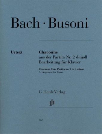 BACH J.S/BUSONI:CHACONNA FROM PARTITA NO.2 D-MOLL PIANO
