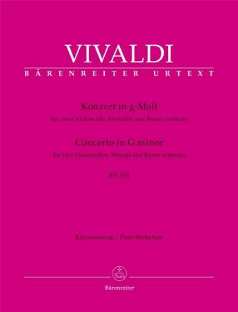 VIVALDI:CONCERTO IN G-MOLL FOR TWO VIOLONCELLOS,STRINGS AND BASSO CON.