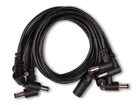 Mooer napajalni kabel za efekte Power Daisy Chain Cable, 8 Plugs, angled