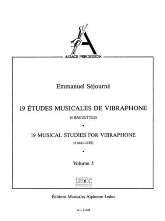 SEJOURNE:19 MUSICAL STUDIES FOR VIBRAPHONE VOL.5
