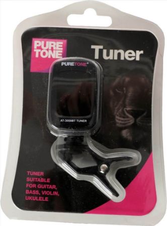 PURE TONE TUNER (CLIP ON) FOR GUITAR,BASS,VIOLIN,UKULELE
