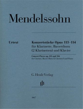MENDELSSOHN:CONCERT PIECESop.113-114 FOR clarinet,bassethorn(2clarinets)