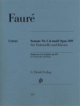 FAURE:SONATA NO.1 D-MOLL OP.109 FOR VIOLONCELLO AND PIANO