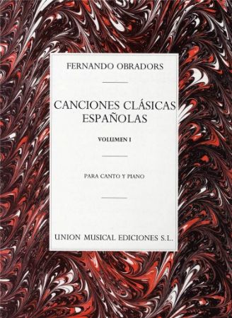 OBRADORS:CANCIONES CLASICAS ESPANOLAS VOL.1 VOCAL AND PIANO